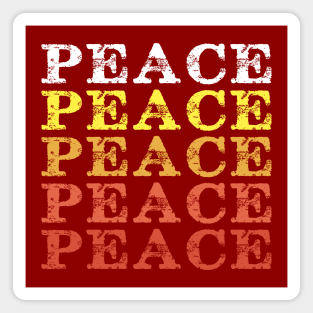 Vintage, Retro Repeating PEACE Magnet